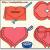 Craft - DIY Valentinovo čestitka od papira, tkanine: šabloni, uzorci